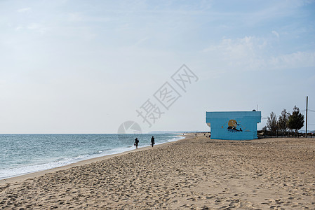 乌克兰敖德萨地区Sergeevka度假胜地生态村庄沙漠旅行土地海岸天空海鸥支撑建筑图片