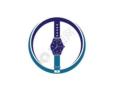 手表图标矢量模板设计标识配饰手镯男性奢华男人黑色带子插图商务图片