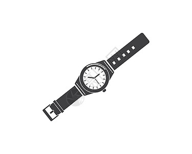 手表图标矢量模板设计男性男人标识拨号带子手镯手腕奢华黑色时间图片