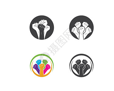 成功 团结手图标标志 vecto机构合伙合作手指公司圆圈队伍团体团队社区图片