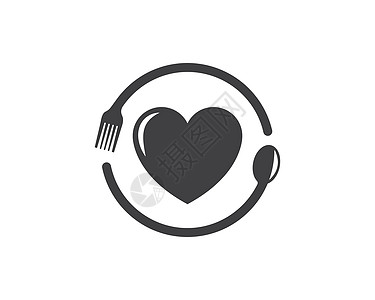 叉子 勺子徽标矢量图用餐插图盘子刀具用具午餐菜单面条烹饪食物图片