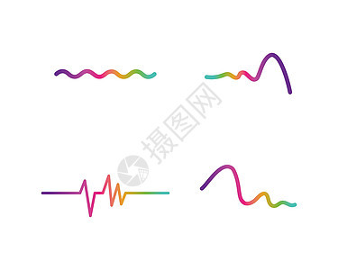 声波 脉冲标志矢量 ico收音机冲动科学频率艺术震动歌曲振动插图波浪图片