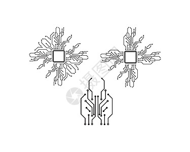 电路板线路概念设计它制作图案母板打印插图计算科学内存技术芯片车站显卡图片