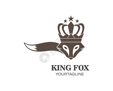 狐狸标志图标矢量模板毛皮卡通片苗圃标识绘画插图国王野生动物动物打猎图片