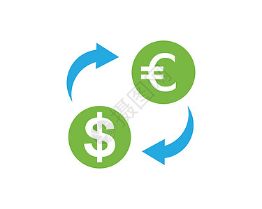 货币兑换商标志图标 vecto经济成功储蓄商业更换器零钱财富银行业信用金融图片