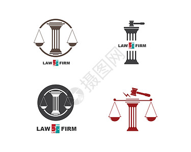 法律标志矢量模板公司创造力法院惩罚权威平衡法官柱子办公室立法图片