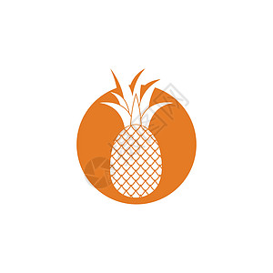 菠萝图标矢量图设计食物橙子凤梨涂鸦插图情调水果水彩画草图热带图片
