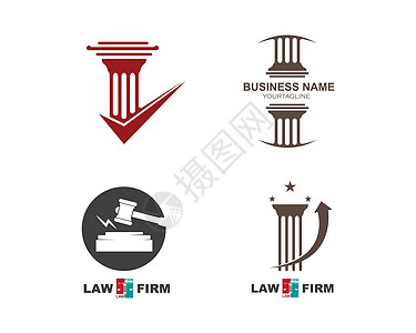 法律标志矢量模板惩罚插图权威商业法庭创造力办公室陪审团锤子柱子图片