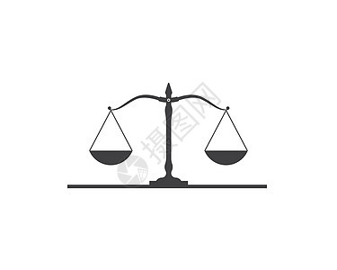规模图标矢量插画设计法官刑事体重秤重量黑色厨房平衡公平测量律师背景图片