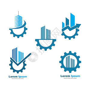 工业建筑齿轮标志图标 vecto住宅插图财产公司商业工人建设者工程师机械建造图片