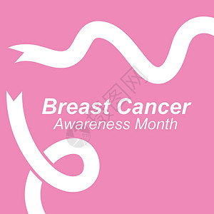 乳腺癌丝带矢量图背景图片