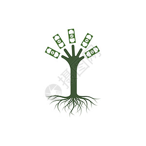 钱树标志图标矢量图银行业机构生长钱包银行储蓄信用投资硬币交易图片