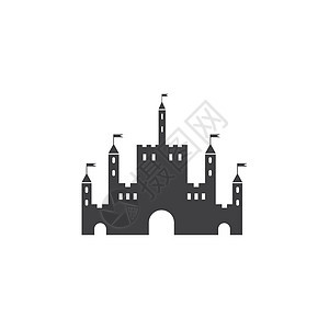 城堡图标矢量图设计标识建筑堡垒建筑学旗帜盔甲防御故事盾牌幻想图片