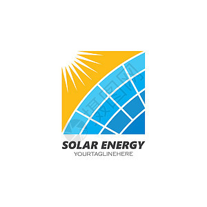 太阳能电池板标志矢量图标的自然能量等距标识电气细胞绿色太阳生态蓝色环境商业图片