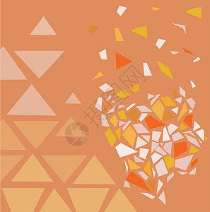 几何图案设计华丽的彩色艺术抽象玻璃破碎橙色小册子自然现象色彩墙纸科学插图商业海浪互联网图片