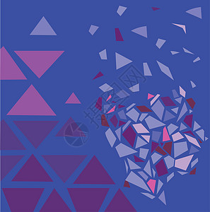 几何图案设计华丽的彩色艺术抽象玻璃破碎水晶墙纸菱形元素图形商业小册子作品创造力蓝色图片