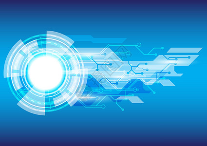 蓝色和白色的光 抽象的高科技背景 虚拟现实技术屏幕 未来派界面图片