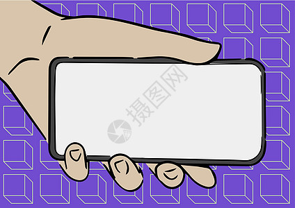 拿着手机的成人手图显示新技术在屏幕上人手掌携带手机呈现显示器与最新的技术发展图形推介会数据框架海报电脑标签男人商业讨论图片