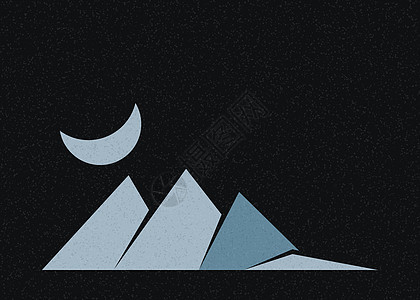 几何山脉剪影生成艺术海报它制作图案数学创造力插图技术山景冒险程序计算标签概念背景图片