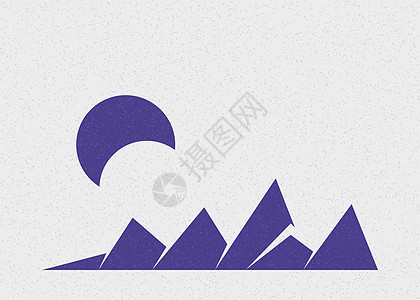 几何山脉剪影生成艺术海报它制作图案程序冒险插图标签创造力技术山景岩石数学概念背景图片