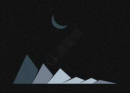 几何山脉剪影生成艺术海报它制作图案程序数学创造力计算概念技术冒险标签山景岩石图片