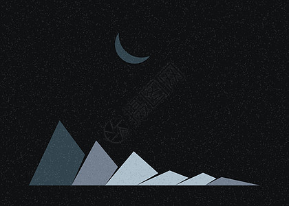 几何山脉剪影生成艺术海报它制作图案程序数学创造力计算概念技术冒险标签山景岩石背景图片