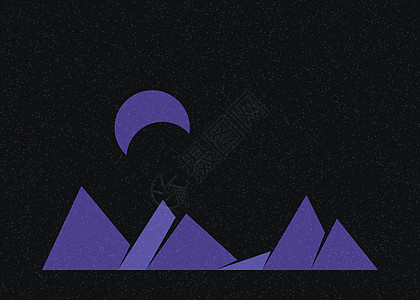几何山脉剪影生成艺术海报它制作图案创造力山景概念计算冒险技术标签插图程序数学背景图片