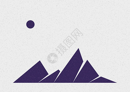 几何山脉剪影生成艺术海报它制作图案创造力岩石冒险插图数学山景程序技术概念标签图片