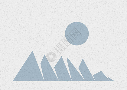 几何山脉剪影生成艺术海报它制作图案山景创造力技术计算冒险插图程序岩石标签背景图片
