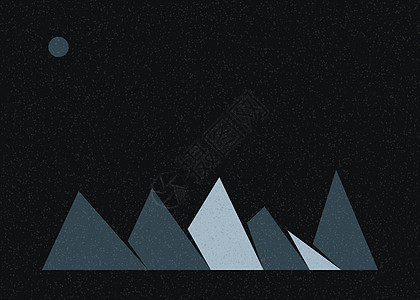几何山脉剪影生成艺术海报它制作图案计算程序冒险标签山景创造力岩石插图技术图片