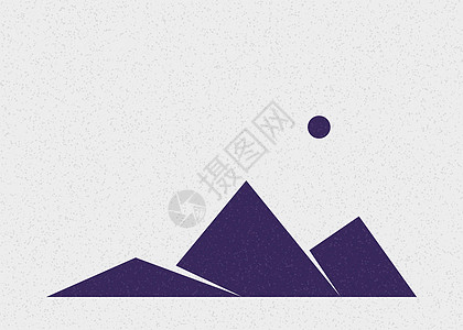 几何山脉剪影生成艺术海报它制作图案计算创造力岩石技术程序标签山景插图冒险背景图片