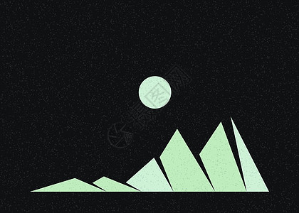 几何山脉剪影生成艺术海报它制作图案创造力岩石计算插图山景程序冒险标签技术背景图片