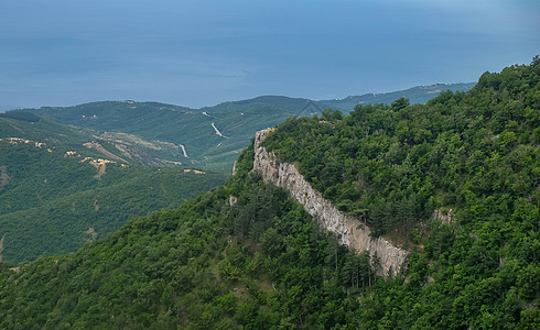 克里米亚半岛的景观天际旅游远足联邦边缘风景高原旅行顶峰日出图片