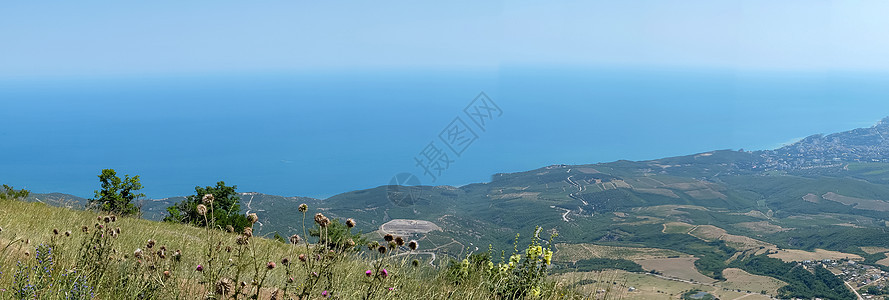 海滨景观石头爬坡风景天空旅游山脉蓝色灌木丛绘画国家图片