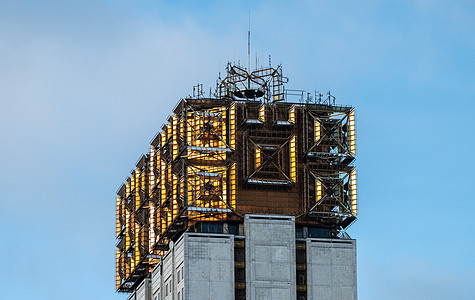 海滨景观建筑学旅游学校地标手表晴天办公室建筑建造城市背景图片