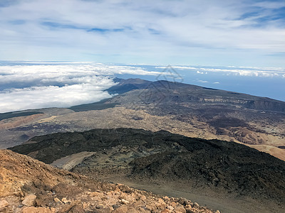 特内里费岛泰德火山 Tof 加那利群岛  西班牙麻雀薄雾野生动物假期陨石远足游客旅游岩石避难所图片