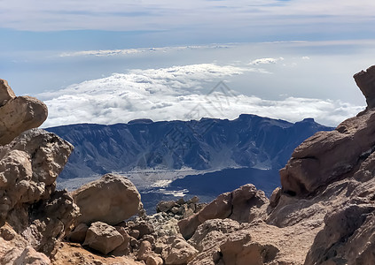 特内里费岛泰德火山 Tof 加那利群岛  西班牙岩石游客国家薄雾旅游假期凉亭旅行唱歌陨石图片