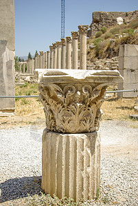 古代以斐苏斯市的废墟文明街道遗产假期地标纪念碑旅行寺庙历史旅游图片