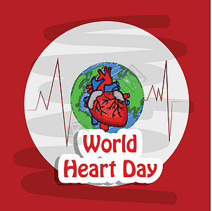 世界心脏日背景药品医院国家疾病邮票横幅脉冲科学预防心脏病学图片