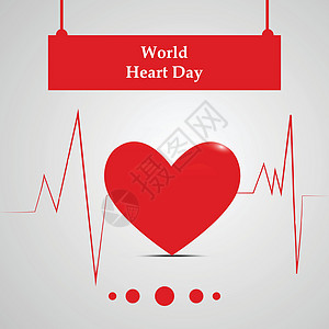 世界心脏日背景疾病药品诊断医院横幅生活科学预防营养按钮图片