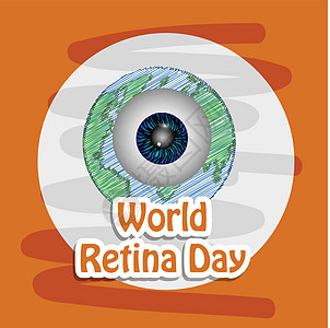 世界视网膜日背景科学瞳孔海报横幅治愈墙纸验光疾病眼睛手术图片