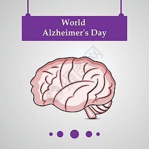 世界老年痴呆症日背景墙纸头脑记忆海报世界困惑插图损失心理学女士图片