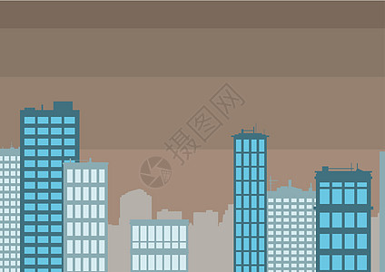 多座摩天大楼绘图显示城市天际线 不同的高层建筑显示城市景观地平线 高耸的建筑遍布整个城镇墙纸结构绘画窗户住宅区外观金融地方技术图图片