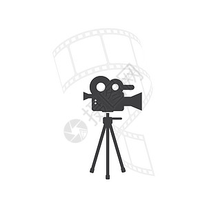 电影录像机矢量图标插图设计隔板工作室相机记板视频戏剧摄影木板记录制作人图片