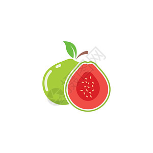 番石榴水果矢量图标插图设计叶子果汁食物甜点蔬菜热带生态植物饮食图片