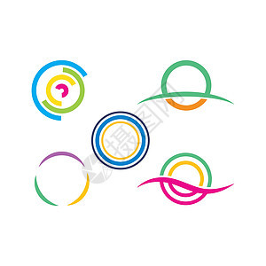 圆环标志模板 vecto商业网络插图公司打扫反射艺术蓝色环形螺旋图片
