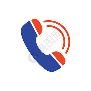 电话听筒矢量字形图标 电子商务标志讲话网络按钮互联网插图细胞商业服务背景图片