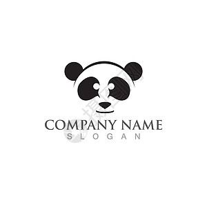 熊猫头标志和符号矢量图像荒野夹子涂鸦海报野生动物标识吉祥物艺术哺乳动物卡通片图片