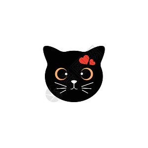 猫可爱的头标志矢量图教育机构宠物绘画品牌小猫代理人动物店铺办公室图片