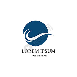 观赏波浪线标志模板天气热带海浪海洋海滩假期标识圆圈地平线季节图片